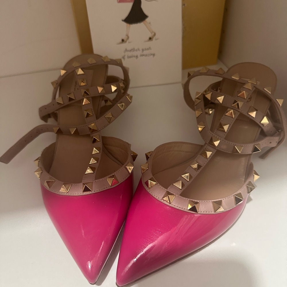 Valentino Garavani Pink Studded Heels